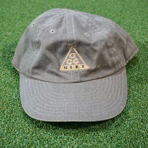 Vintage Nike ACG Embroidered 100% Cotton Olive Green Adjustable Strapback Hat